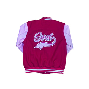 Kid D1 Varsity Bomber Pink