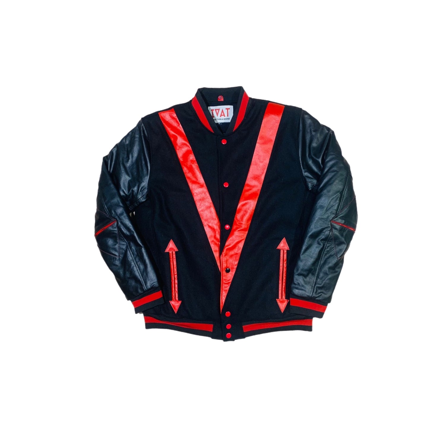 Toddler D1 Varsity Bomber Black/Red