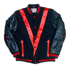 Teen/Young Adult D1 Varsity Bomber Black/Red